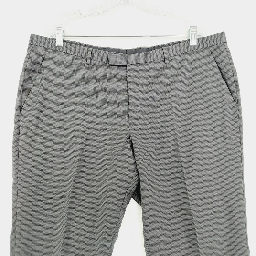 Hugo Boss Sharp1 Black Virgin Wool Dress Pants Trousers Men's P3240
